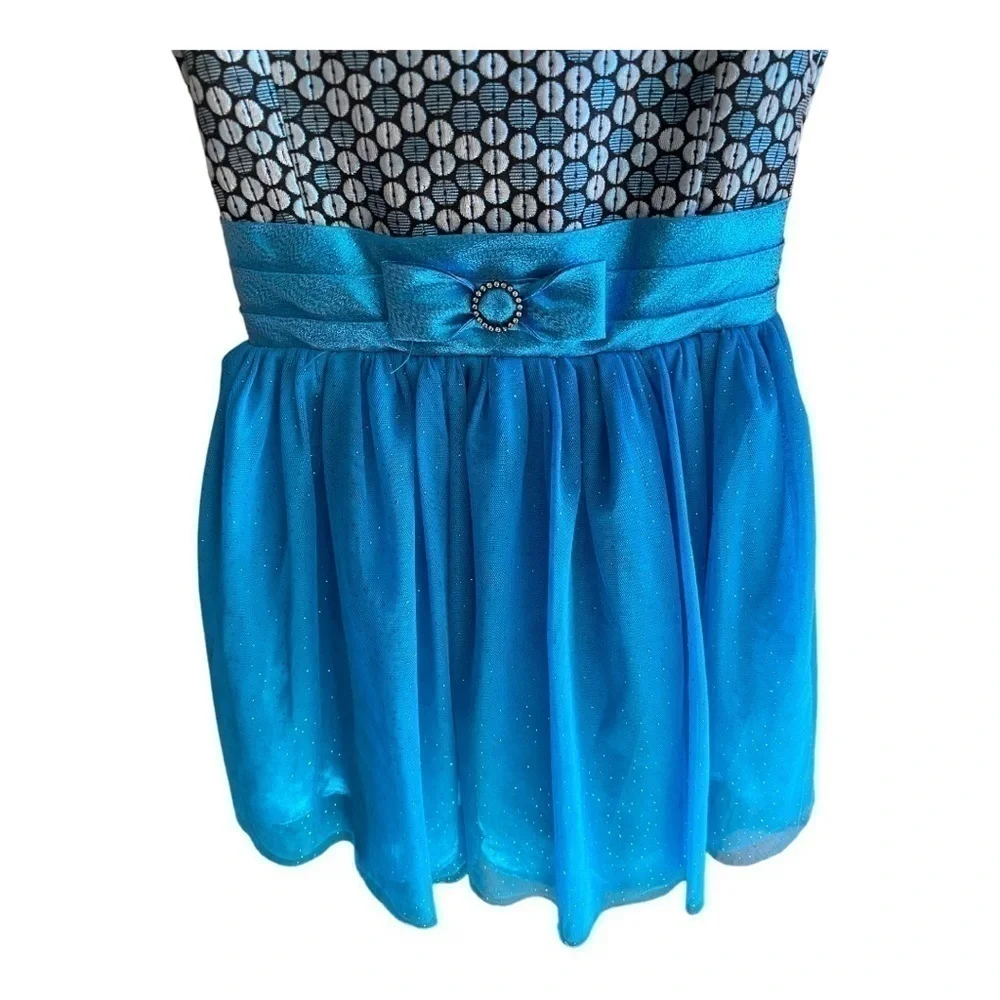 NWOT-JONA MICHELLE-BLUE SHIMMER DRESS-SIZE 7